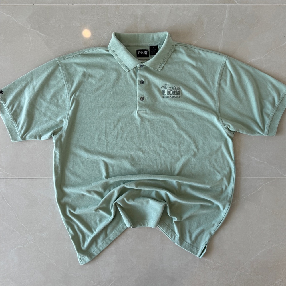 PING Vintage Style Green Polo Shirt